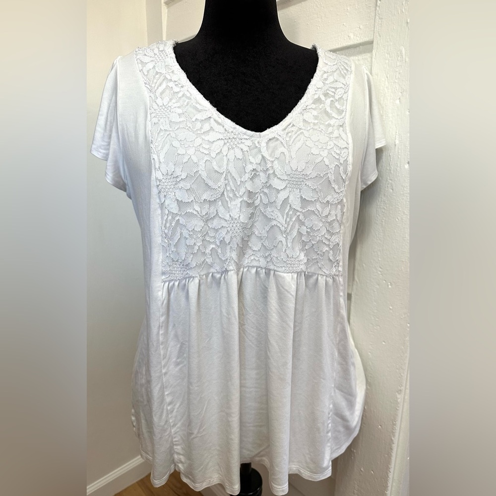Torrid Super Soft White Knit Top